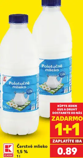 K-Classic Čerstvé mlieko 3,5 %