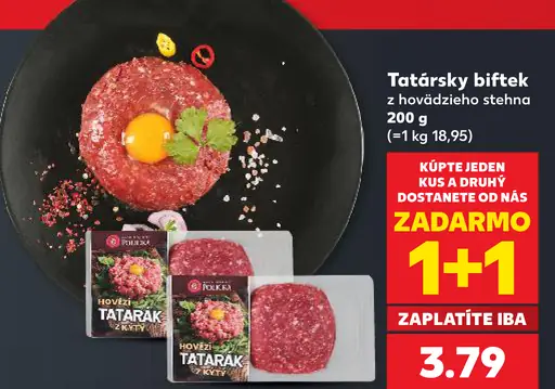 Poľička tatársky biftek z hovädzieho stehna