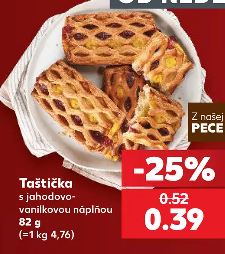 Z našej pece taštička s jahodovo-vanilkovou náplňou