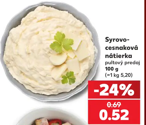 Syrovo-cesnaková nátierka