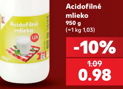 Acidofilné mlieko