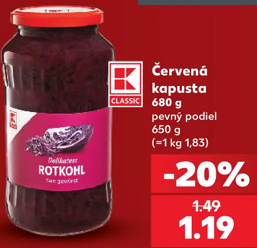 K-Classic Červená kapusta