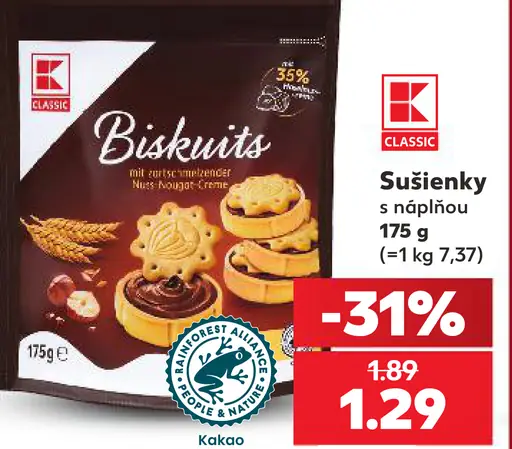 K-Classic sušienky s náplňou