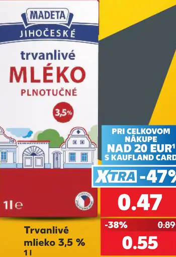 Madeta mlieko plnotučné 3,5%