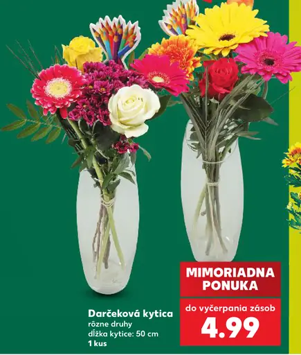 Darčeková kytica rôzne druhy