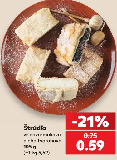 Štrúdľa višňovo-maková alebo tvarohová