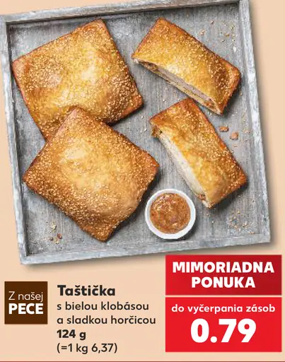 Taštička s bielou klobásou a sladkou horčicou
