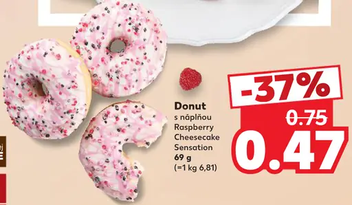 Donut s náplňou Raspberry Cheesecake Sensation