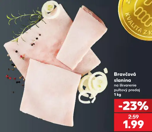 Bravčová slanina na škvarenie
