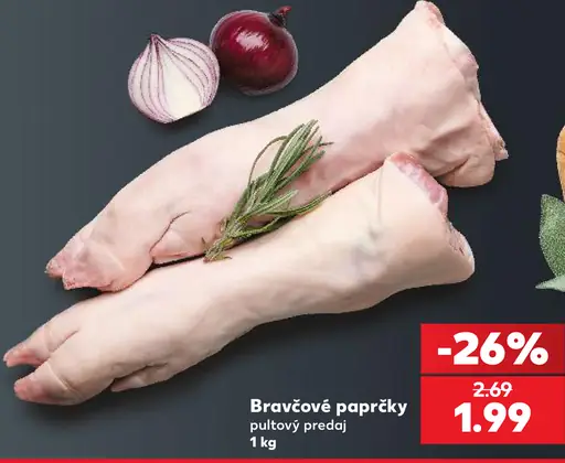 Bravčové paprčky pultový predaj