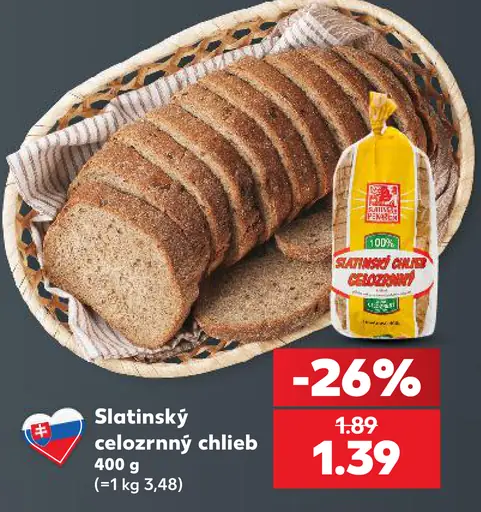 Slatinský celozrnný chlieb
