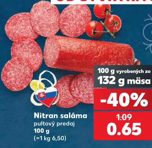 Nitran saláma pultový predaj