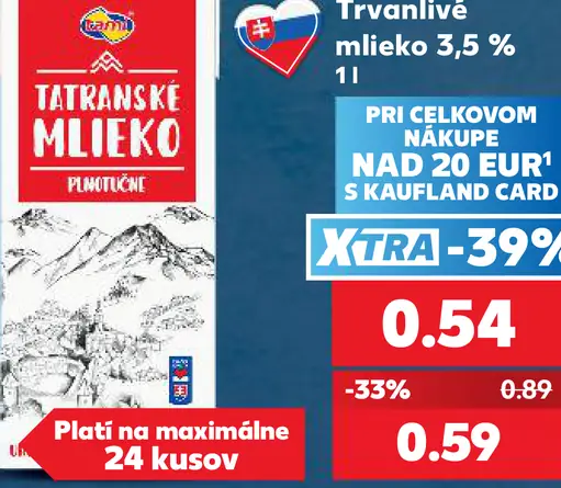 Tami Tatranské Mlieko 3,5%