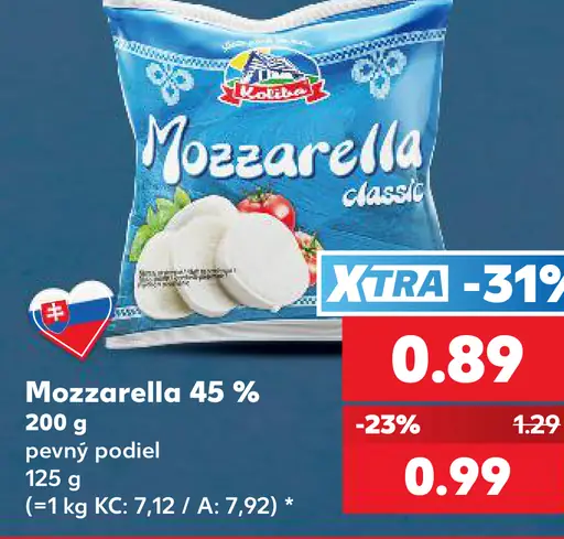 Mozzarella 45 %