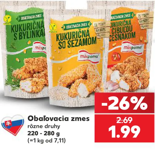 Obalovacia zmes – kukuričná so sezamom