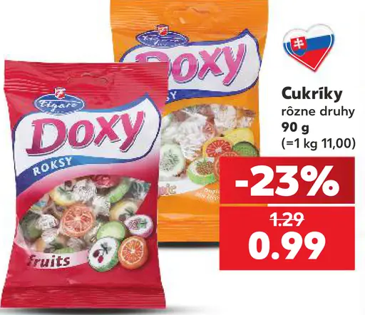 Doxy cukríky rôzne druhy