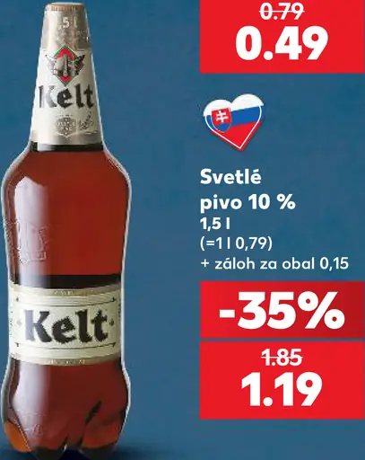 Kelt Svetlé výčapné pivo 10%