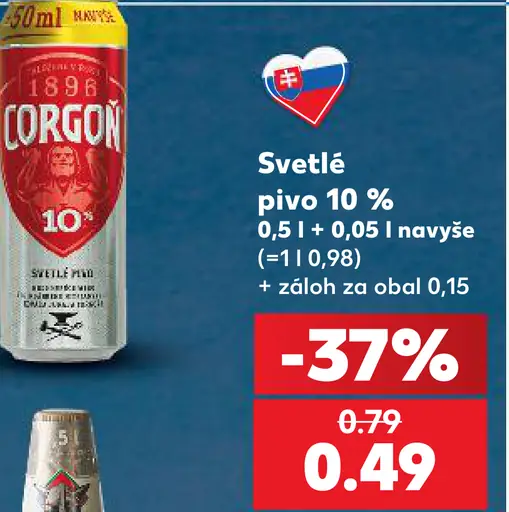 Corgoň 10 % svetlé výčapné pivo