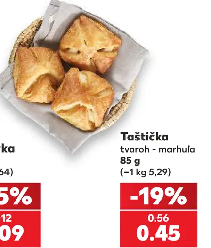 Taštička tvaroh-marhuľa