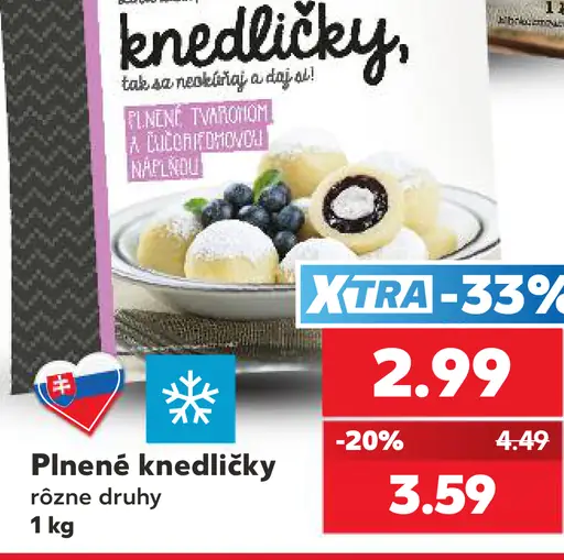Stará mama Plnené knedličky, rôzne druhy