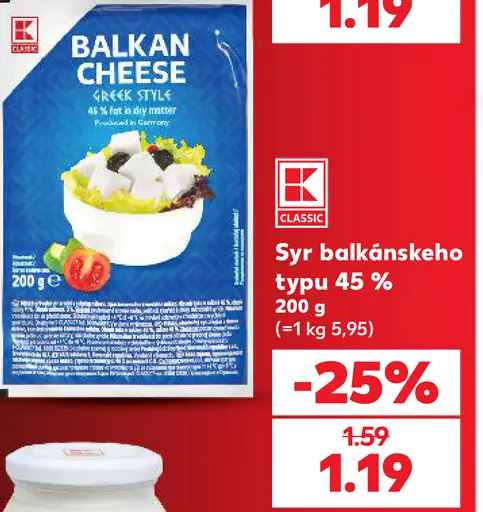 K-Classic Syr balkánskeho typu 45 %