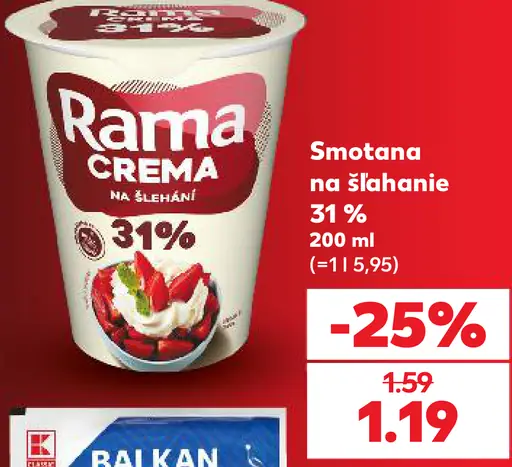Rama Crema smotana na šľahanie 31 %