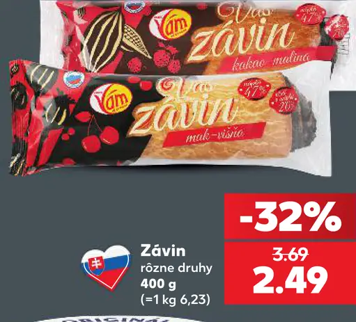 Závin s náplňou rôzne druhy