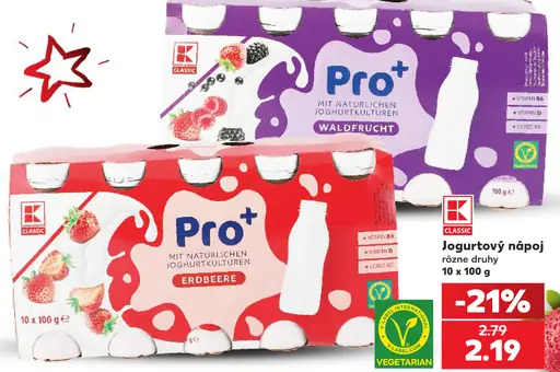 K-Classic Pro Drink jogurtový nápoj jahoda