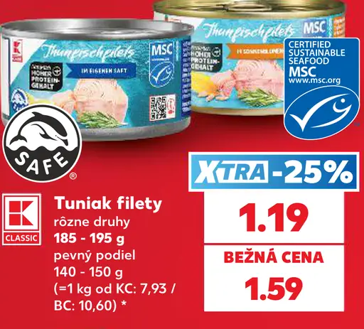 K-Classic tuniakové filety