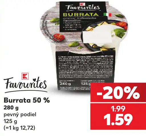 Favourites Burrata 50%