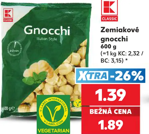 Classic zemiakové gnocchi