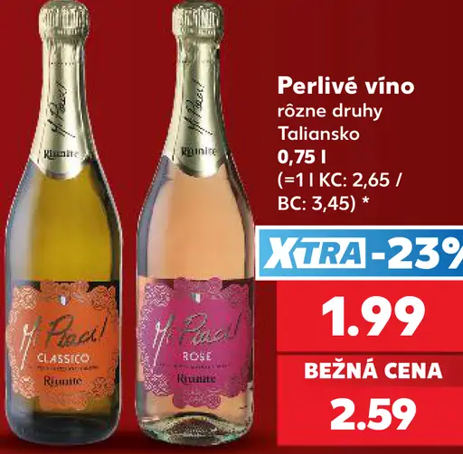 Riunite perlivé víno – rôzne druhy, Taliansko