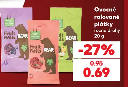 Ovocné rolované plátky