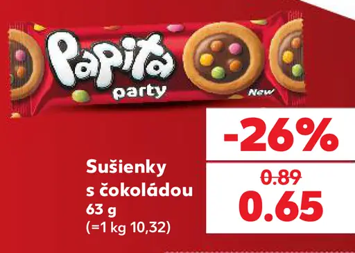 Papita party sušienky s čokoládou