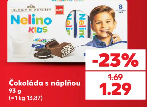 Nelino Kids Čokoláda s náplňou