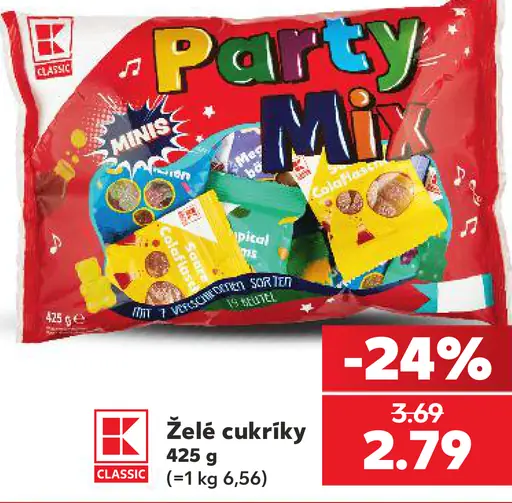 K-Classic Party Mix Želé cukríky