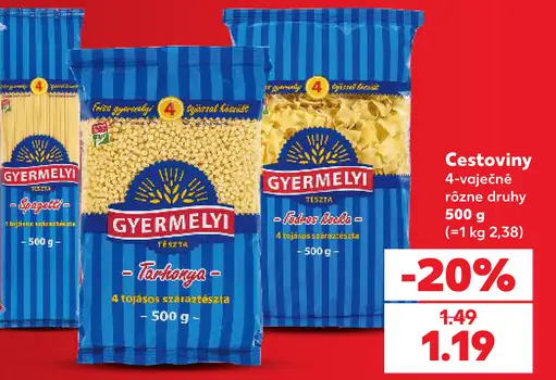 Gyermelyi Cestoviny 4-vaječné