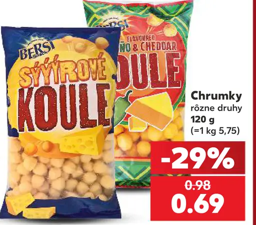 Chrumky rôzne druhy