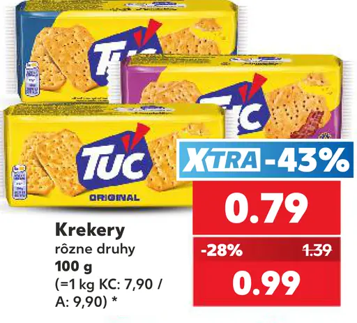 Tuc krekery rôzne druhy