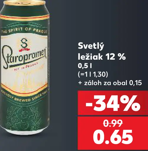 Staropramen svetlý ležiak