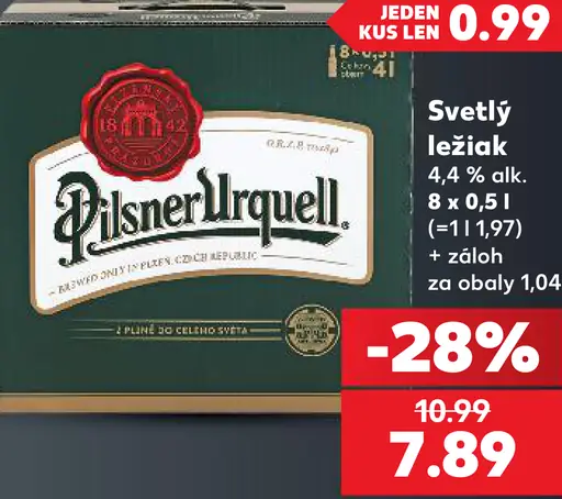 Pilsner Urquell Pivo ležiak svetlý