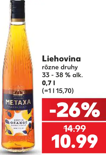Metaxa liehovina rôzne druhy