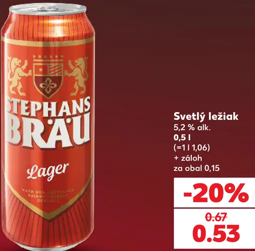 Stephans Bräu svetlý ležiak Lager plechovka