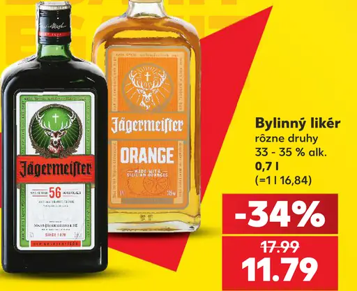 Jägermeister Orange bylinný likér pomaranč