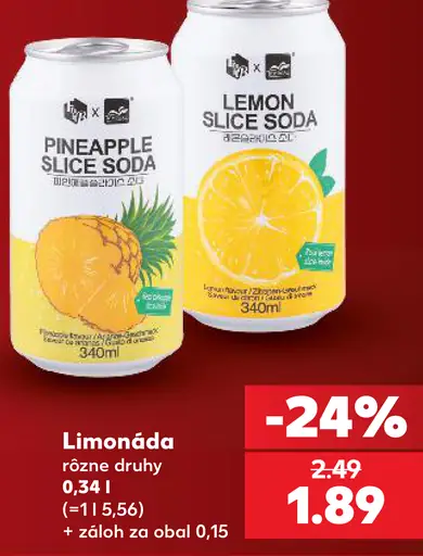 Limonáda rôzne druhy