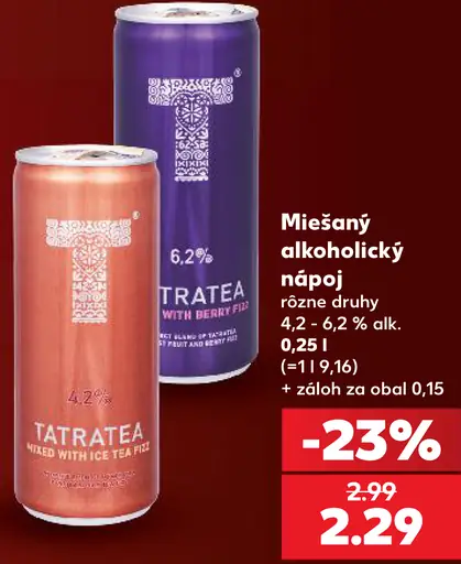 TATRATEA Miešaný alkoholický nápoj, rôzne druhy