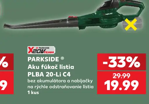 Parkside Aku fúkač lístia PLBA 20-Li C4