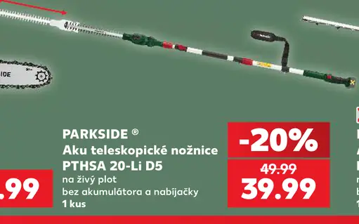 Parkside Aku teleskopické nožnice PTHSA 20-Li D5 na živý plot