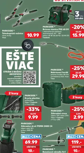 Parkside Teleskopické nožnice, rôzne druhy
