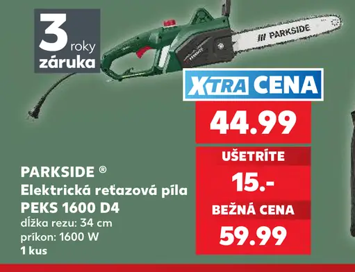 Parkside elektrická reťazová píla PEKS 1600 D4